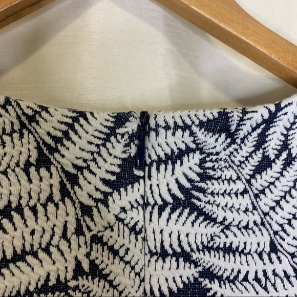 Michael Kors Fern Print Bodycon Dress - Blue and White - Picture 5 of 7